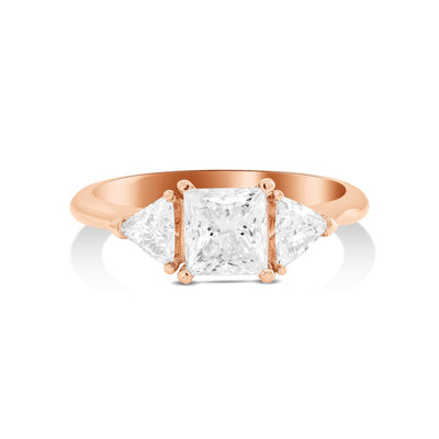 Christina Princess 3-Stone Lab Grown Engagement Ring