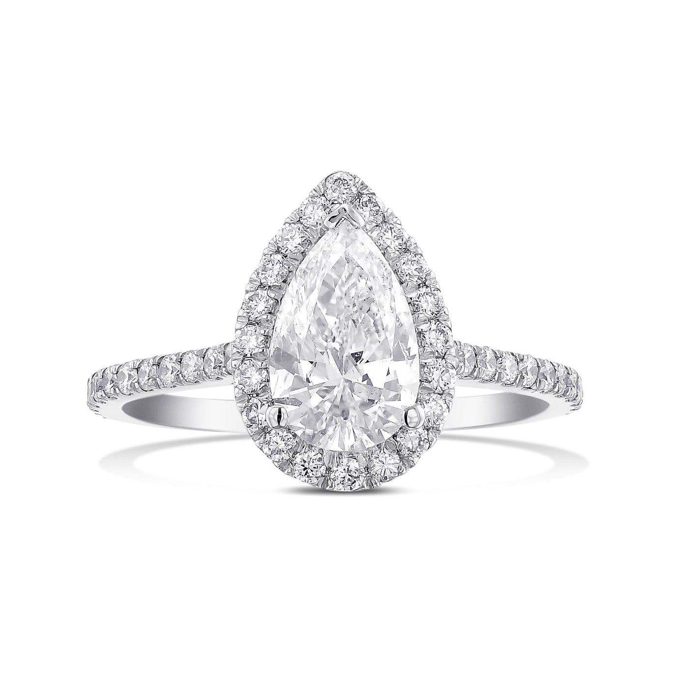 Alma Lab Grown Pear Engagement Ring