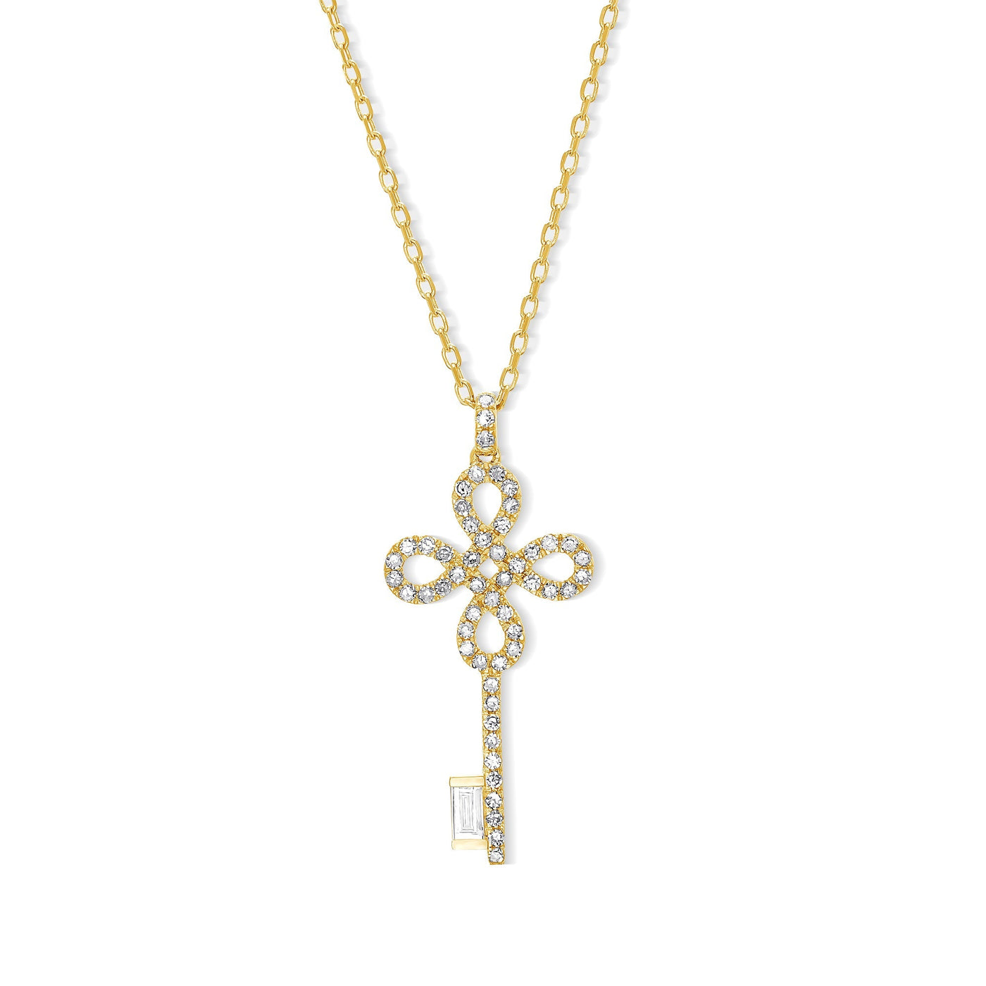 Lab Grown Key to Your Heart Diamond Necklace