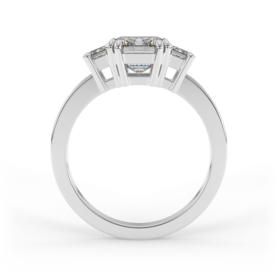 Sienna Emerald 3 - Stone Set Engagement Ring