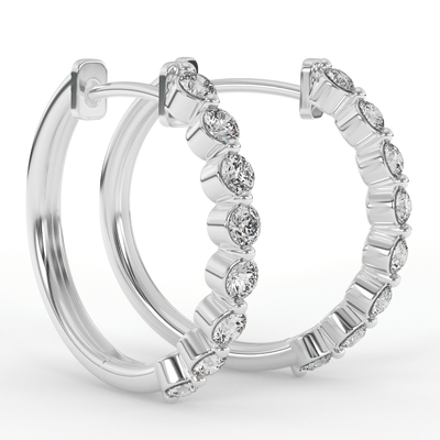 Small Hoop Lab Grown Diamond Earrings