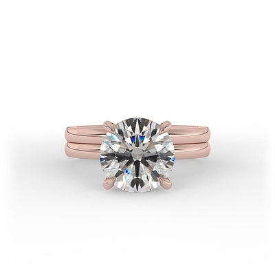 Stella Double Band Brilliant Round Solitaire Engagement Ring