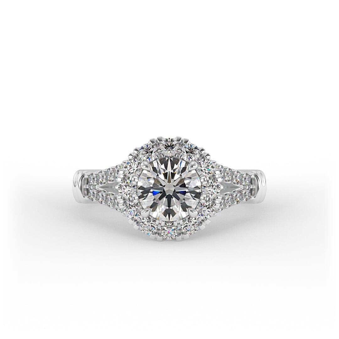 Violet Brilliant Round Engagement Ring