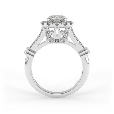 Violet Brilliant Round Engagement Ring