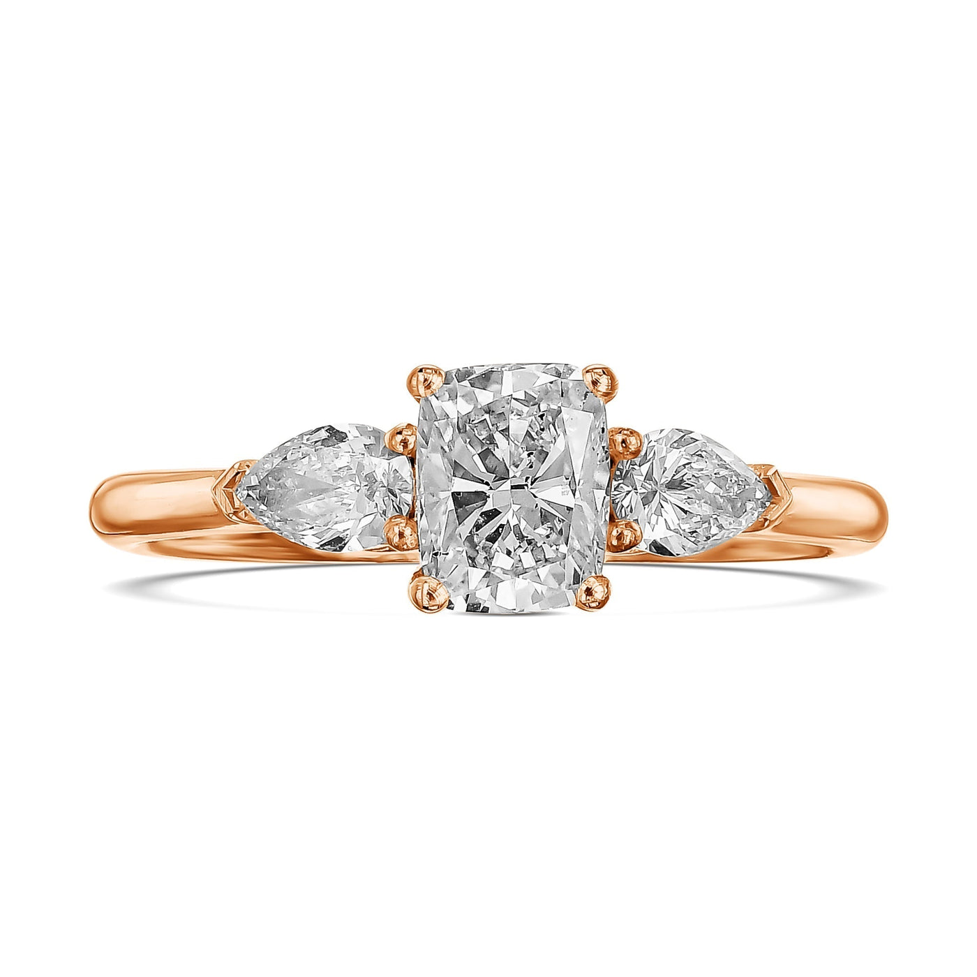 Brenna Radiant 3-Stone Engagement Ring