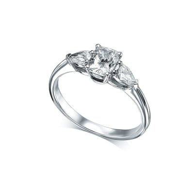 Brenna Radiant 3-Stone Lab Grown Engagement Ring