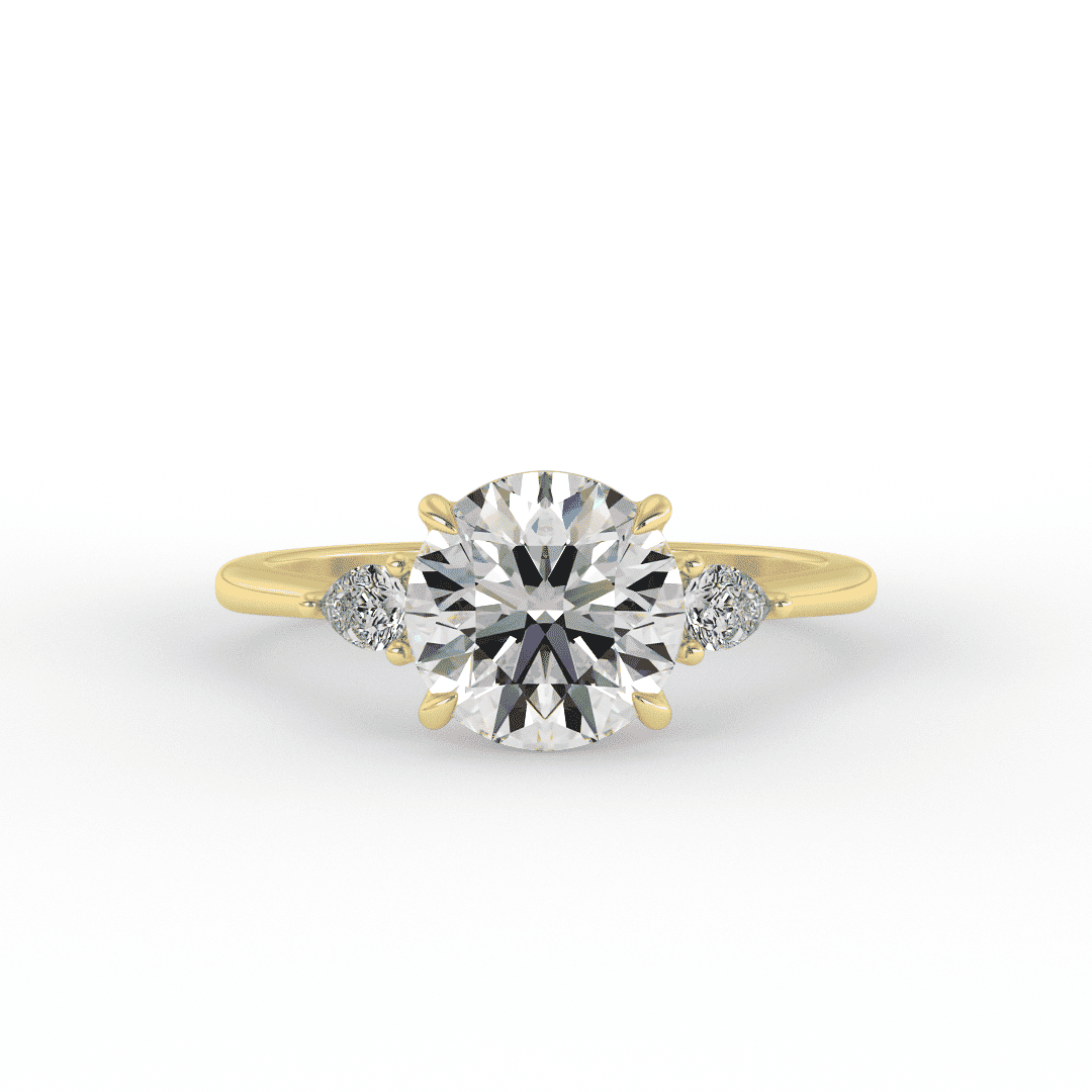 Ariana 3-Stone Brilliant Round Engagement Ring