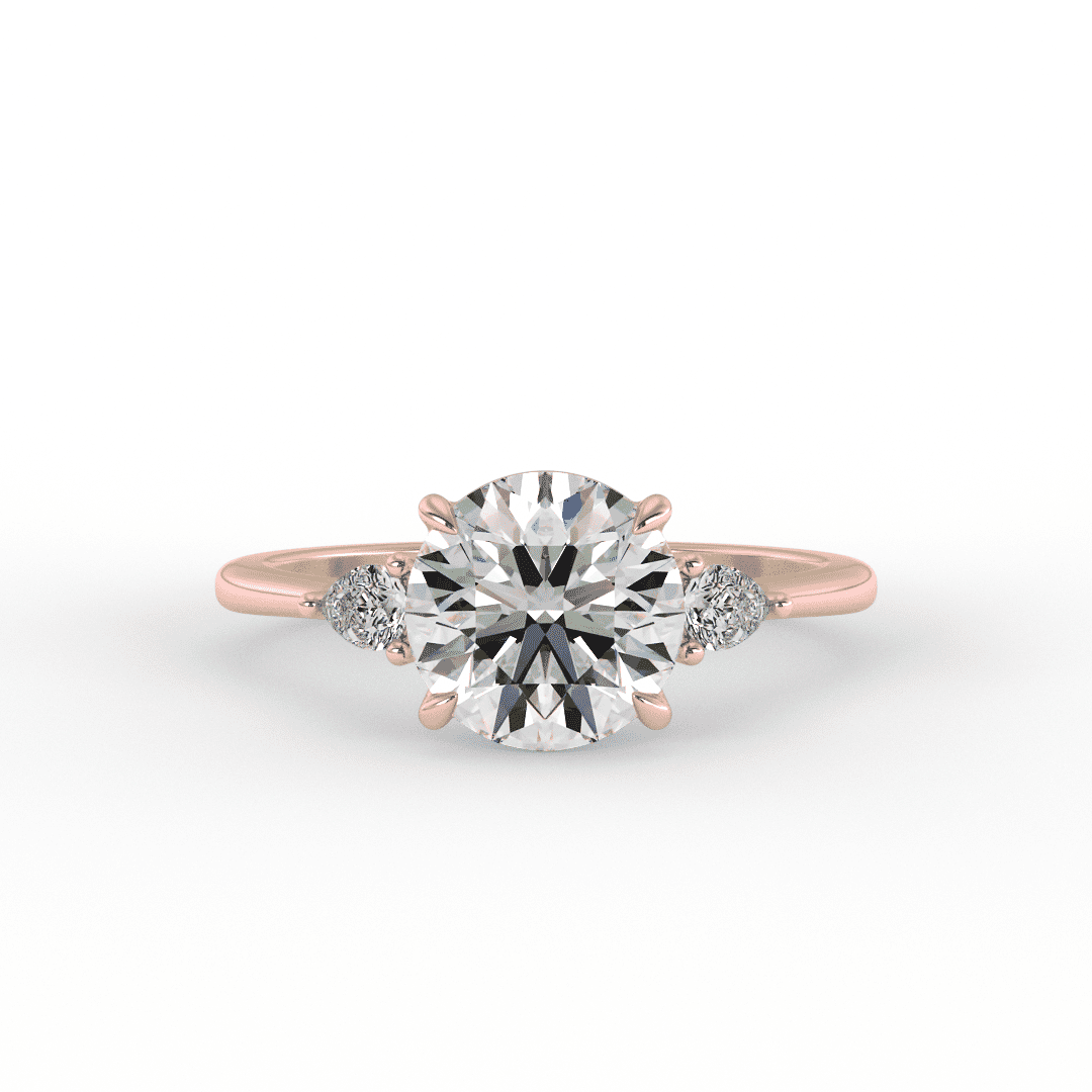 Ariana 3-Stone Brilliant Round Engagement Ring