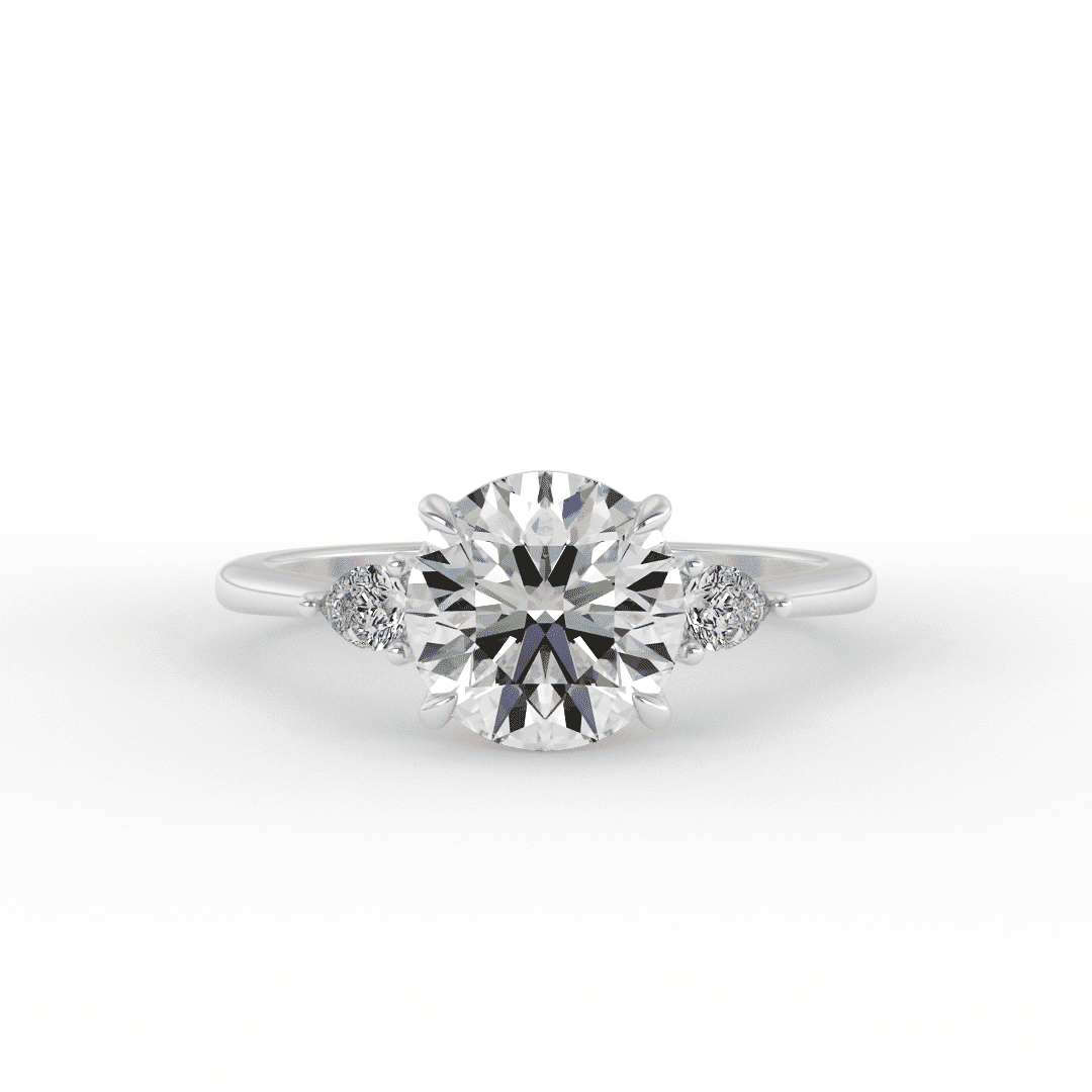 Ariana 3-Stone Brilliant Round Engagement Ring